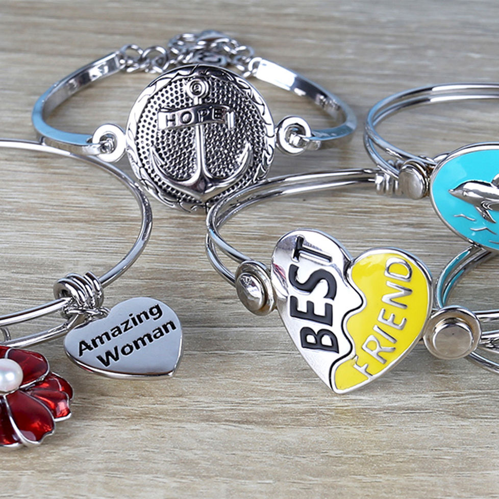 Bracelets - Metal rhodium plated