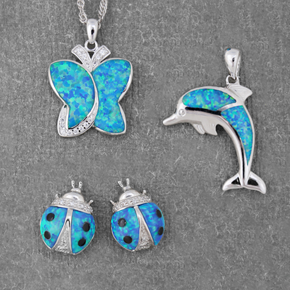 Marcasite, Rainbow Topazs, Opals - Silver Jewelry