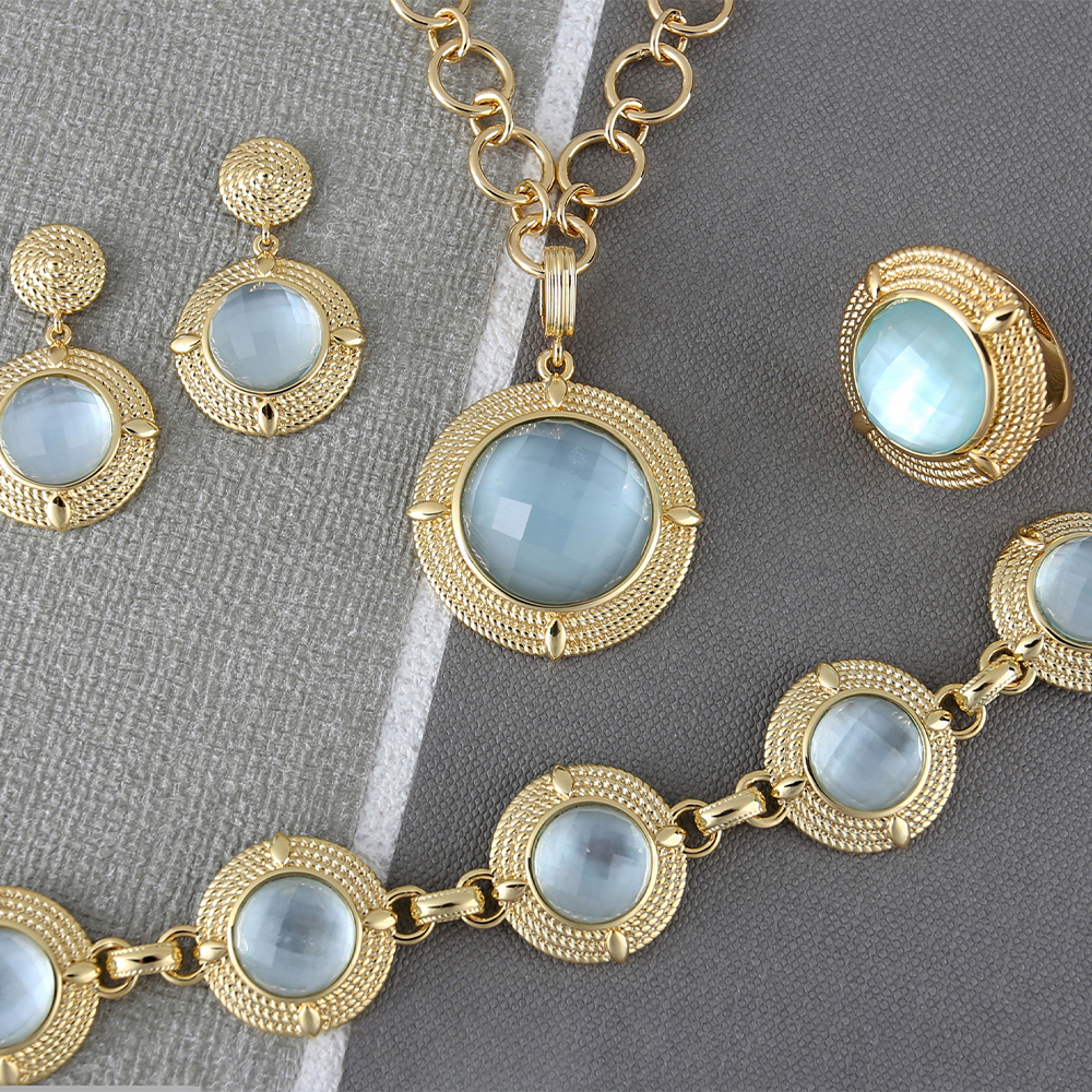 18K GP High End Fashion Jewelry - Stones